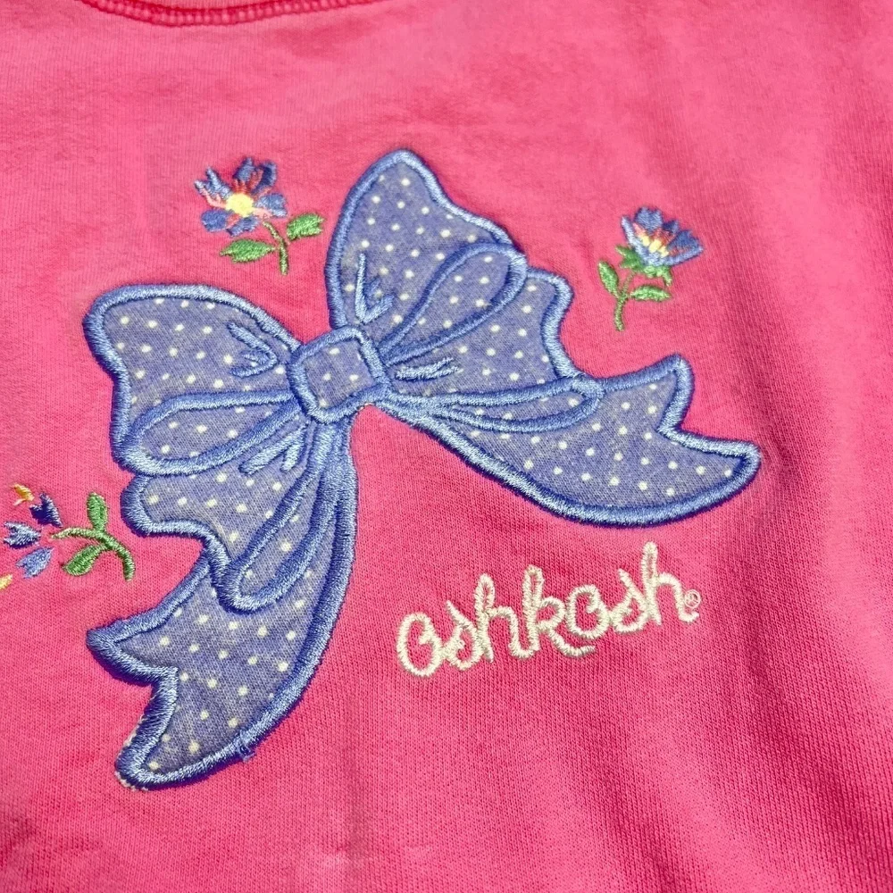 Vintage OshKosh B’Gosh Pink Bow Embroidered Sweater 5